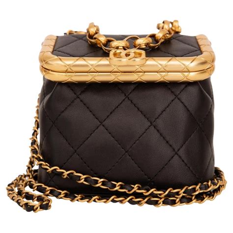 Chanel Black Lambskin Kiss